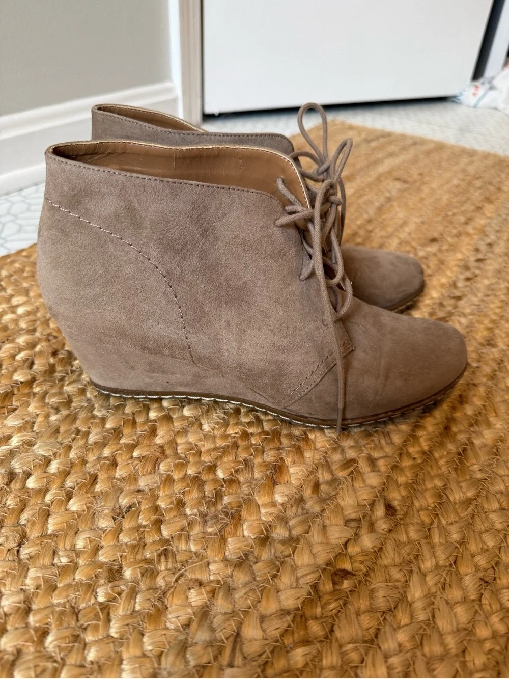Franco Sarto Suede Wedge Bootie